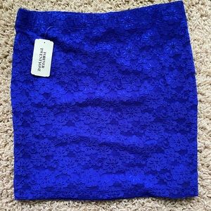NWT Royal Blue Lace Skirt *Size M*